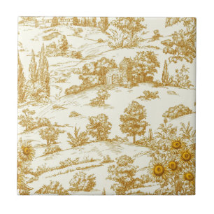Cottagecore-Sonnenblumen-Land-Toile (3) Fliese