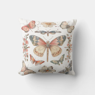 Cottagecore-Stil Schmetterlinge Motten  Kissen