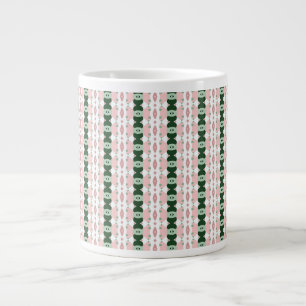 Cottagecore Süß Festliches Weihnachtsstreifenmuste Jumbo-Tasse
