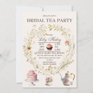 Cottagecore Tea Party Bridal Douche Invitation