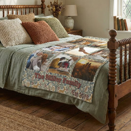 Cottagecore Woodland Deer & Owl | 9 Photo Family Fleecedecke