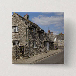 Cottages, Corfe Castle Dorf, Dorset, England, Button