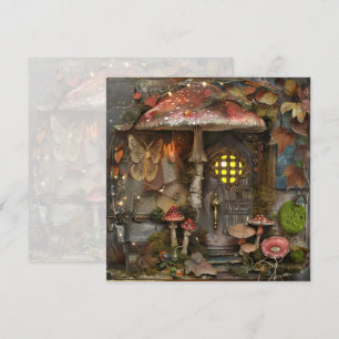 Cottages Fairy Moth Welcome Scrapbook Journal Einladung