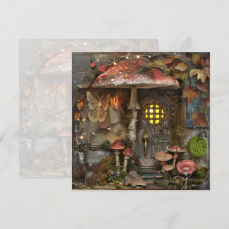 Cottages Fairy Moth Welcome Scrapbook Journal Einladung