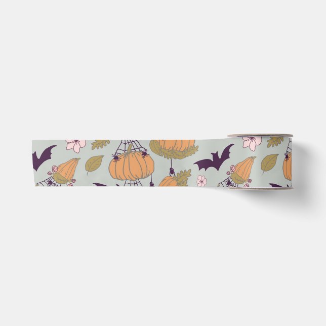 Cottages Halloween Satin Ribbon Satinband (Vorderseite)