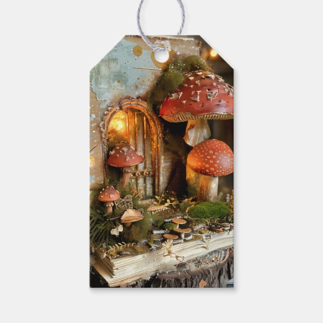Cottages Mushroom Fairy House Geschenkanhänger (Vorderseite)