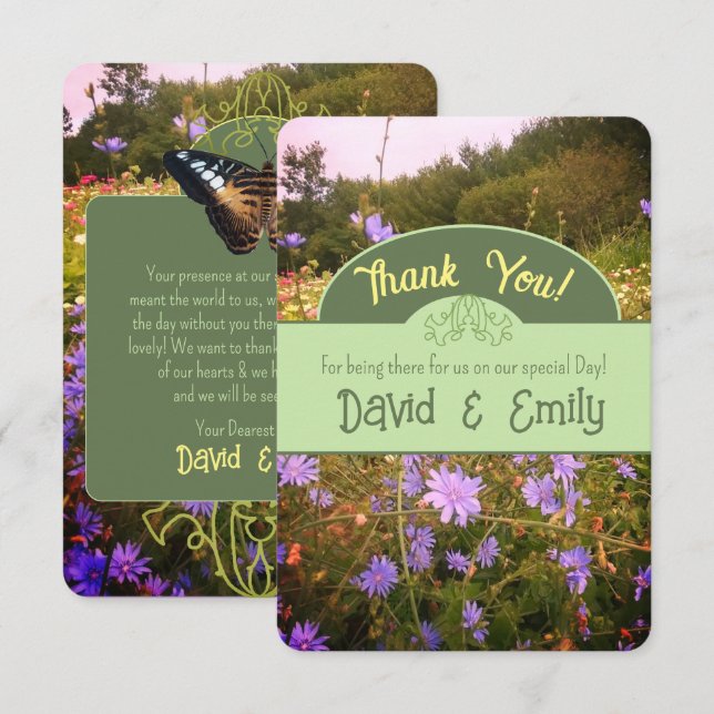 CottargetCore Blume Meadow Vielen Dank Dankeskarte (Vorne/Hinten)