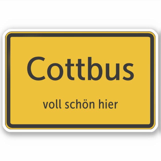 Cottbus Aufkleber Sticker Autoaufkleber (Vorderseite)
