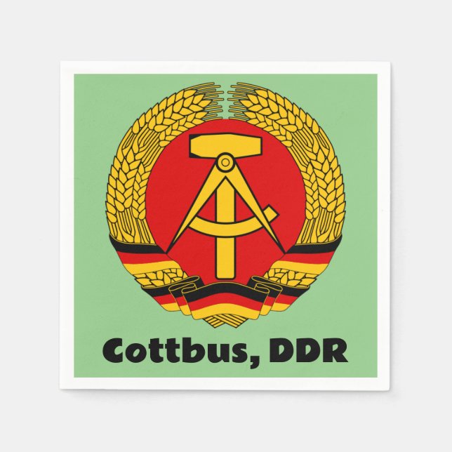 Cottbus, DDR, DDR Ossi Serviette (Vorderseite)