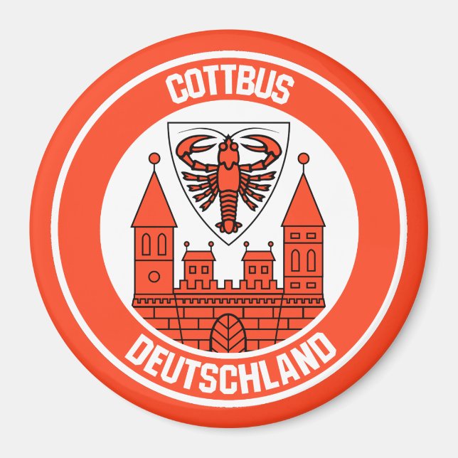 Cottbus RundEmblem Magnet (Vorne)