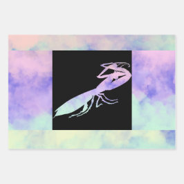 Cotten Candy Clouds Praying Mantis Geschenkpapier Set