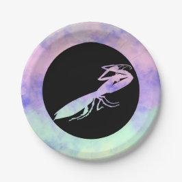 Cotten Candy Clouds Praying Mantis Pappteller