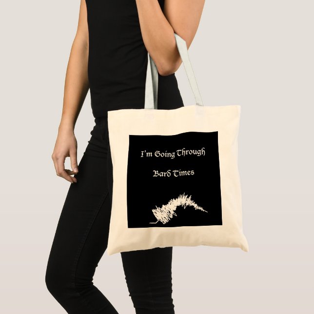Cotton Bag Shakespeare Bard Times Funny Quote Tragetasche (Vorderseite (Produkt))