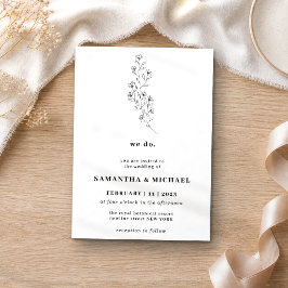 Cotton Boho White Clear Botanic wir tun Einladung