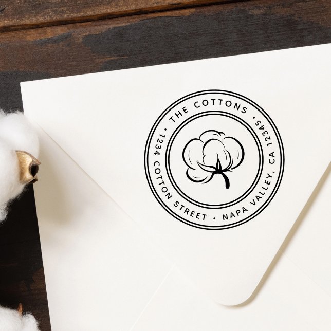 Cotton Boll Icon-Rücksendeadresse Permastempel (Von Creator hochgeladen)