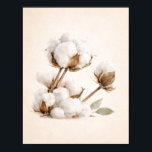 Cotton Branch Wall Art | Minimal Neutral Farmhouse Poster<br><div class="desc">Ready to frame. Bring soft simplicity into your space with this minimal cotton branch wall art. Featuring a detailed close-up of natural cotton bolls on a warm neutral background, this print blends modern farmhouse style with clean, airy design. Perfect for bedrooms, kitchens, entryways, or gallery walls, this piece adds texture...</div>