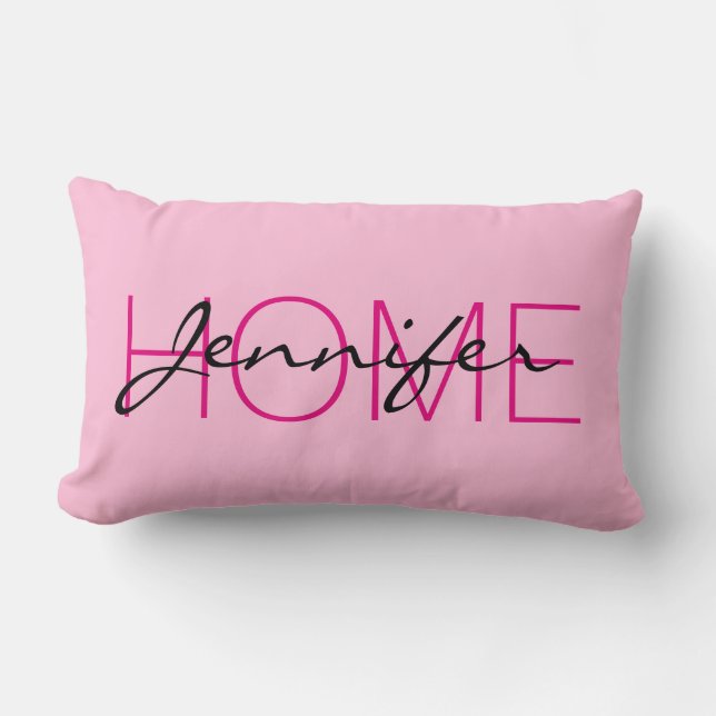 Cotton candine Zuhause-Monogramm Lendenkissen (Vorderseite)