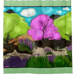 Cotton Candy Abstrakt Art Duschvorhang