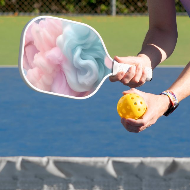 Cotton Candy Abstrakt Pickleball Schläger (InSitu)