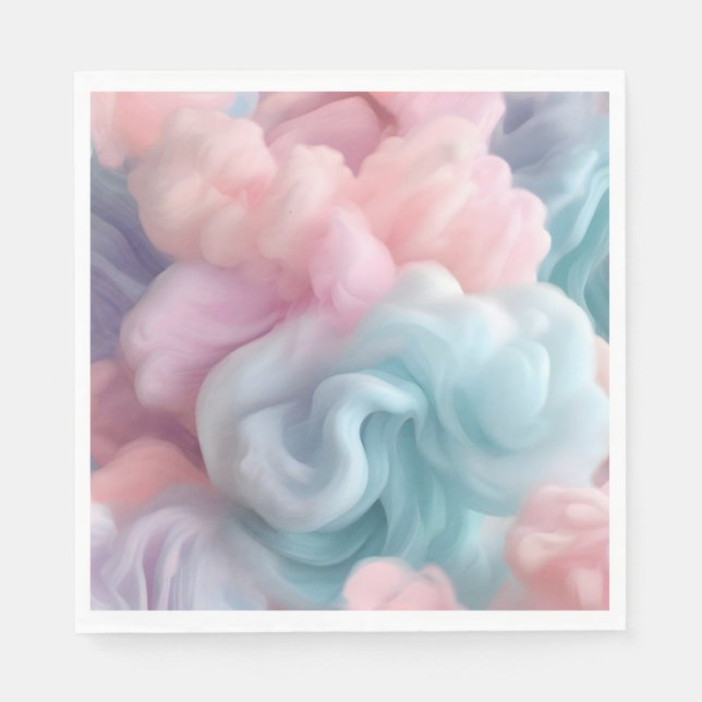 Cotton Candy Abstrakt Serviette (Vorderseite)
