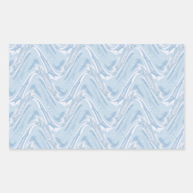 Cotton Candy Blue Abstrakt Rechteckiger Aufkleber (Vorderseite)