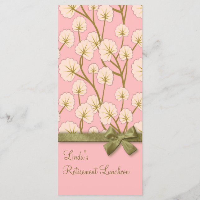 Cotton Candy Bouquet Retirement Party Programm (Vorderseite)