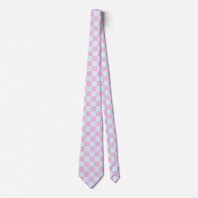 Cotton Candy Checkerboard Krawatte (Vorderseite)