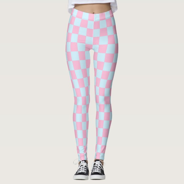 Cotton Candy Checkerboard Leggings (Vorderseite)