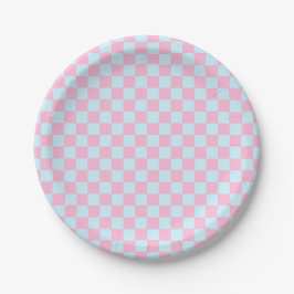 Cotton Candy Checkerboard Pappteller