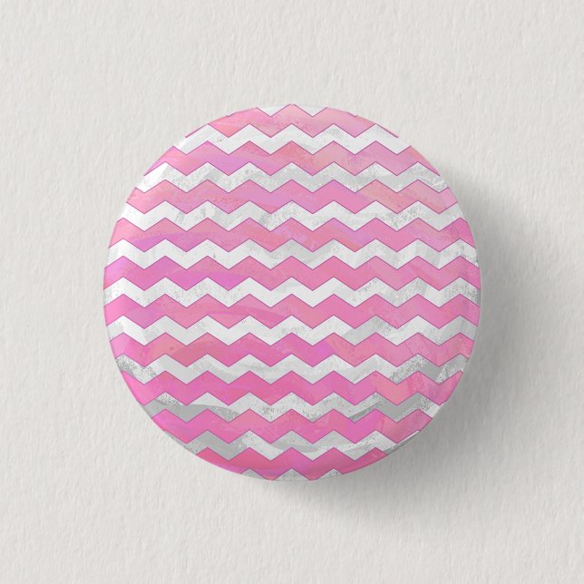 Cotton Candy Chevon Pattern Button (Vorderseite)