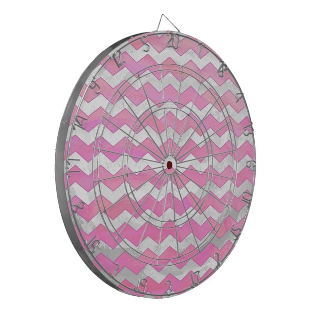 Cotton Candy Chevon Pattern Dartscheibe (Vorderseite Links)