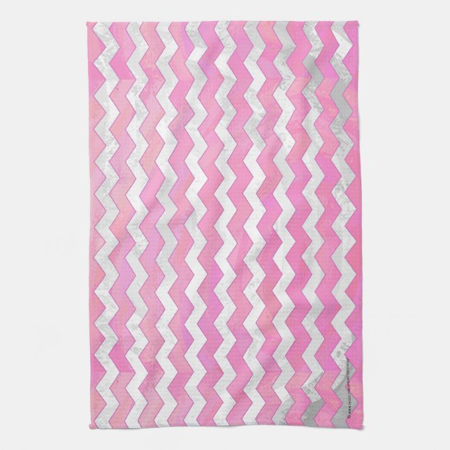 Cotton Candy Chevon Pattern Handtuch (Vertikal)
