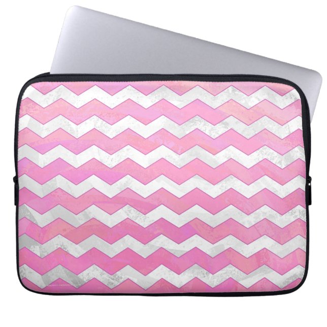 Cotton Candy Chevon Pattern Laptopschutzhülle (Vorderseite)