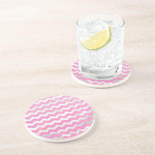 Cotton Candy Chevon Pattern Sandstein Untersetzer