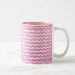 Cotton Candy Chevon Pattern Zweifarbige Tasse