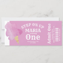 Cotton Candy Circus Zent Birthday Ticket Party