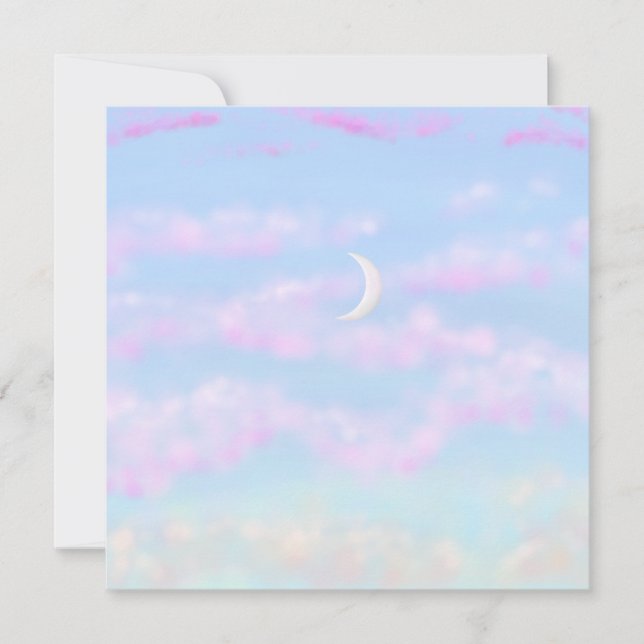 Cotton Candy Cloud Card Einladung (Vorderseite)