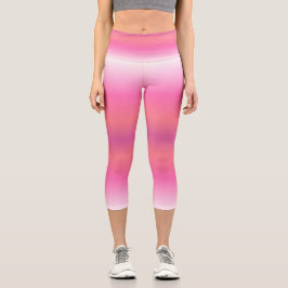 Cotton Candy Dreams - Gradient Capri Leggings