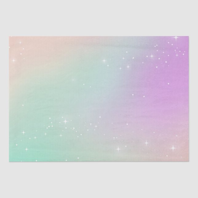 Cotton candy Farbe Star funkeln niedlichen Regenbo Seidenpapier (Vorderseite)