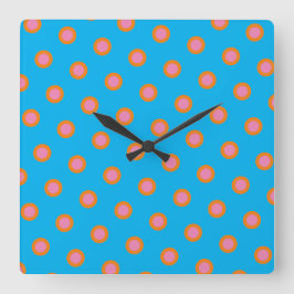 "Cotton Candy", farbige Wall-Uhr Quadratische Wanduhr