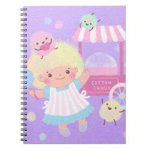 Cotton Candy Girl mit Sweet Fluffy Monsters Notizblock