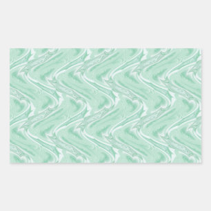 Cotton Candy Green Abstrakt Rechteckiger Aufkleber