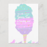 Cotton Candy Hand Drawing Carnival Geburtstag