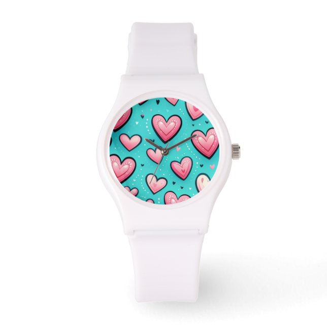Cotton Candy Love Armbanduhr (Vorderseite)