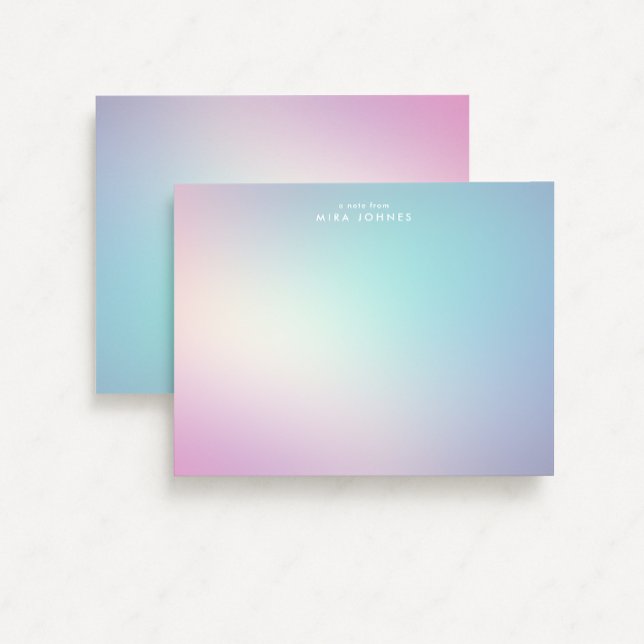 Cotton Candy Pastel Gradient Note Card Mitteilungskarte (Von Creator hochgeladen)