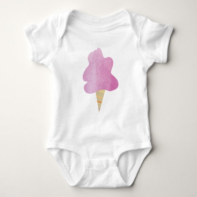 Cotton Candy Pastell Hand Drawn Baby Bodysuit Baby Strampler (Vorderseite)