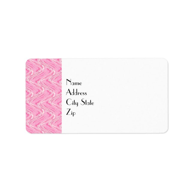 Cotton Candy Pink Abstrakt Adressaufkleber (Vorne)