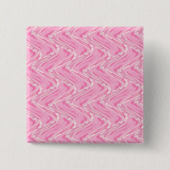 Cotton Candy Pink Abstrakt Button (Vorderseite)