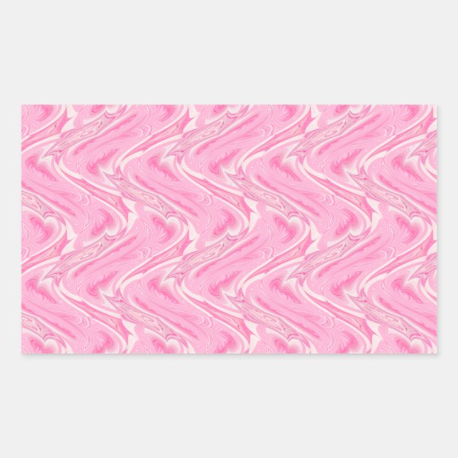 Cotton Candy Pink Abstrakt Rechteckiger Aufkleber (Vorderseite)
