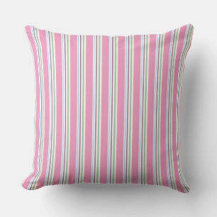 Cotton Candy Pink Green Aqua Lila Streifen Dekorat Kissen